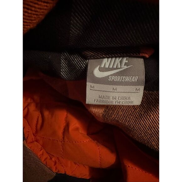Nike 6.0 Quilted Flannel Buffalo Plaid Jacket - Orange/Black - Medium - Picture 2 of 6